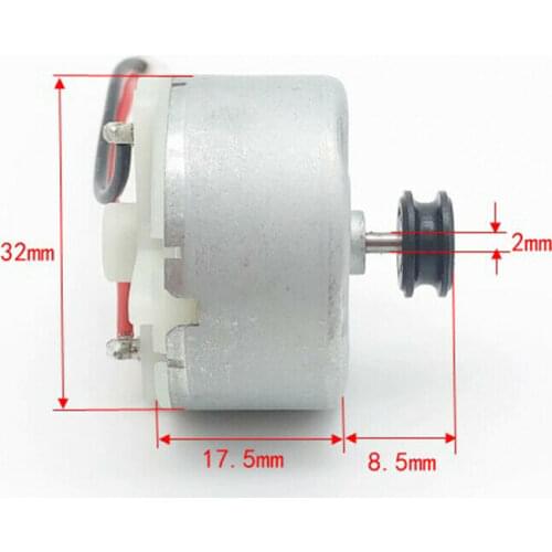 RF-500TB 32mm with Belt Pulley DC Motor 3V-12V 11250RPM High Speed Low noise Electric Motor
