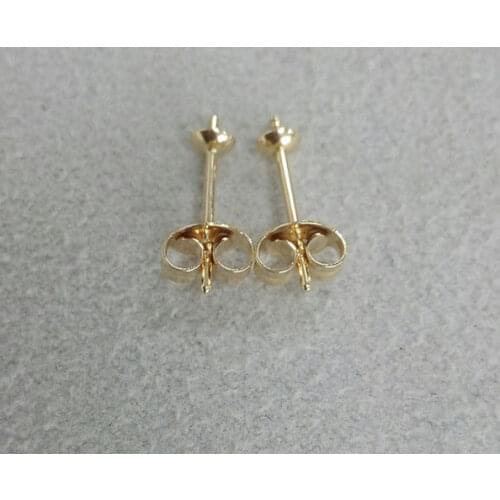 9k Yellow Gold Post Back Stud Butterfly Earring Findings Jewelry Making Stoppers