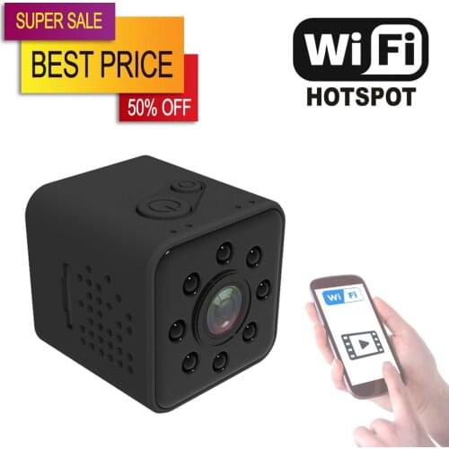 SQ23 Mini WiFi Camera Night Vision 1080P Wireless Hotspot Remote Monitor Phone App Motion Detection DVR Camcorder Photo Trap