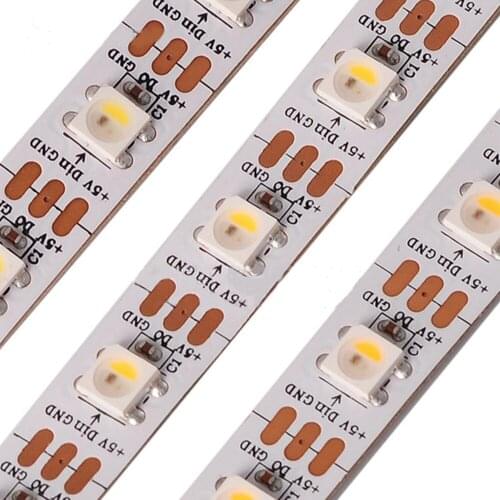 1m/4m/5m SK6812 led strip(similar ws2812)30/60/144leds/m,RGBW+NW/CW/WW,IP30/65/67,5050SMD built-in SK6812,4in 1 addressable,DC5V