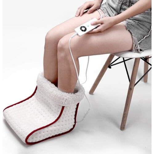 Cosy Heated Plug-Type Electric Warm Foot Warmer Washable Heat 5 Modes Heat Settings Warmer Cushion Thermal Foot Warmer Massage