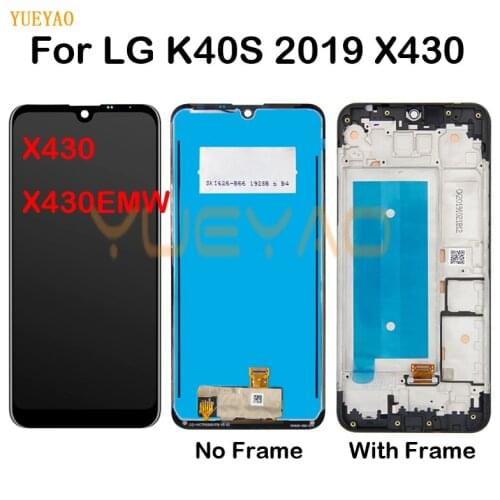 6.1" For LG K40S LCD X430 X430EMW Display with frame Touch Screen Digitizer Assembly Replacement Accessory For LG K40S lcd