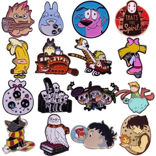 LT461 Cartoon Anime Jewelry Pins for backpacks Lapel Enamel Pins and Brooches Badge Bags Backpack Decoration Friend Kids Gifts