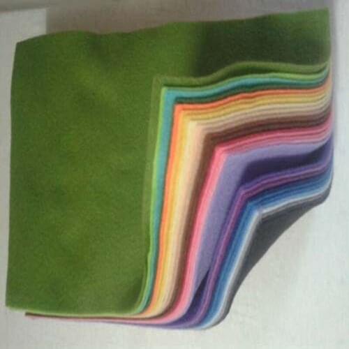 ZY DIY 1.4mm 28-color 20x15cm Soft Felt fabric, polyester,DIY felt fabric, pre-cut nonwoven needle-punched felt