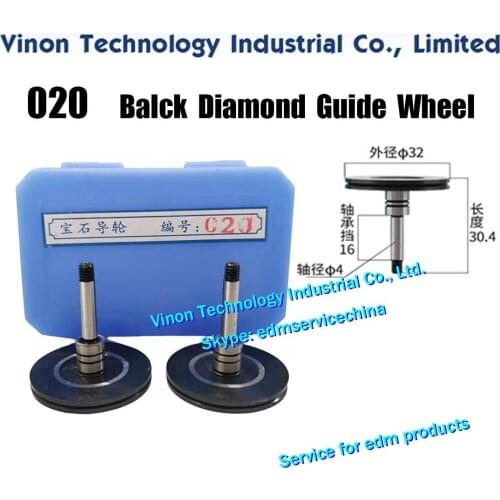 020 Black Diamond Guide Pulley (1 Pair=2PCS) XieYe Brand Parts. OD. 32mm, Axis dia. 4mm,Total length 30.5mm.High Precision Guide