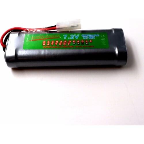 100% 6800mAh 7.2v NiMh RC Toy Battery Flat Racing car replacement battery for RC Airplane Helicopter Boat,With Tamiya Connectors