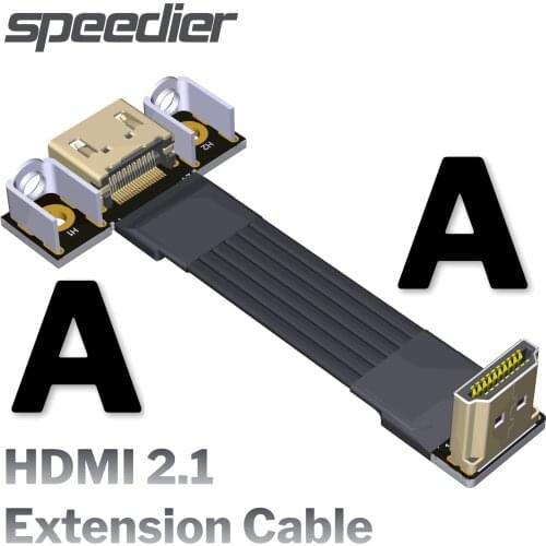 ADT Brand New HDMI2.1 Extension Cable A-A Type Standard HDMI-Compatible 2.1 Version FPC FPV Flat Ribbon Cable 2K/240hz 4K/144Hz