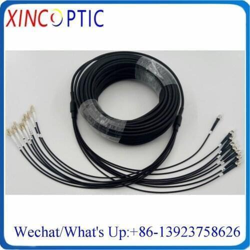 90M 8C,SM,9/125,G657A,8Fibers LCUPC-LC/SC/FC/ST LSZH/TPU 8Core Armored Fiber Optic Patch Cord CPRI Black Cable Jumper Connector