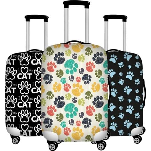 Twoheartsgirl Washable Luggage Cover Cat Claw Dust-proof Thick Elastic Case For Suitcase 18“-32"Inch Travel Cover Zipper Closure
