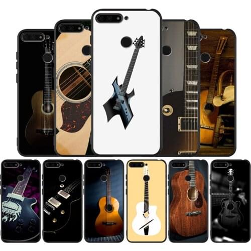 Guitar Music black Silicone Phone Case For honor 30 20 Pro 8 8X 9 10 20 Lite Mate 10 20 30 Lite Pro cover