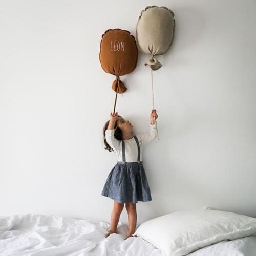Lovely Balloon Pillow Wall Hanging Ornament Be Happy Letters Pendant Room Wall Decor Tent Hanging Baby Photography Props Nordic