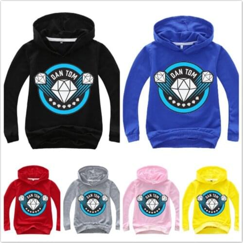 Kids Boys Clothes Diamond DAN TOM Hoodies Girls Tops Children Long Sleeve T-Shirts Coat Baby Girls Jacket Outwear Clothing Tees