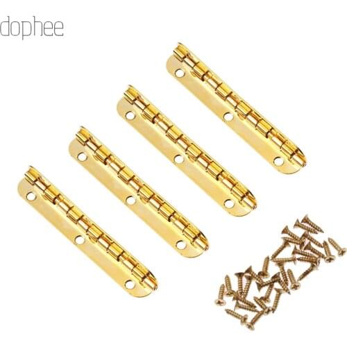 Dophee 2/4pcs Long Decorative Hardware Furniture Fittings Cabinet Wooden Gold Gift Box 65*15mm 100*9mm