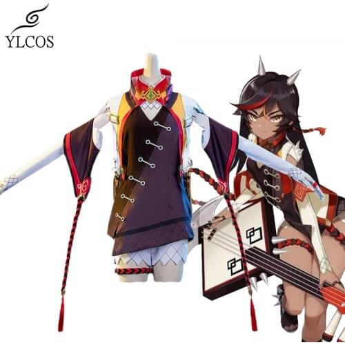 Genshin Impact Costumes XinYan Cosplay Halloween Party Game Clothes For Women Girls Suit