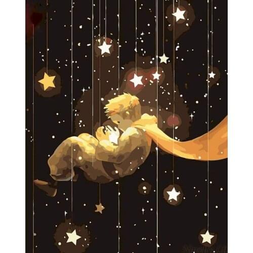 GATYZTORY Picture Of The Figure Paintings By Numbers Star Boy Acrylic Paints For Adults Drawing HandPainted Home Decoration Wall