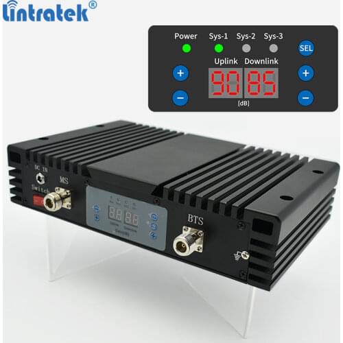 Lintratek 90dB GSM Repeater 900Mhz Celular Signal Booster 2G Mobile Signal Amplifier AGC MGC 33dBm 90dB Powerful GSM Repeater
