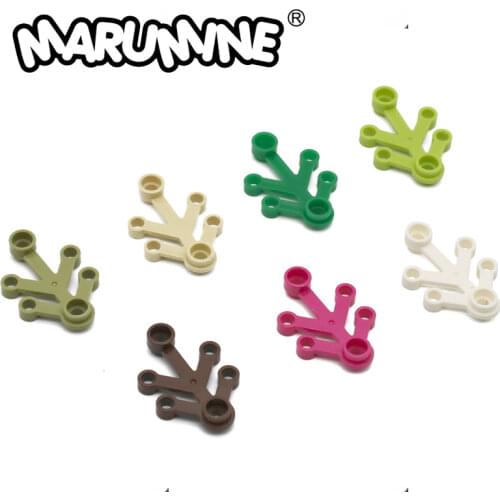 Marumine 50PCS Blocks Compatible 2423 Flower Tree Parts City Building Classic Plant Bricks Construction Educational Toys