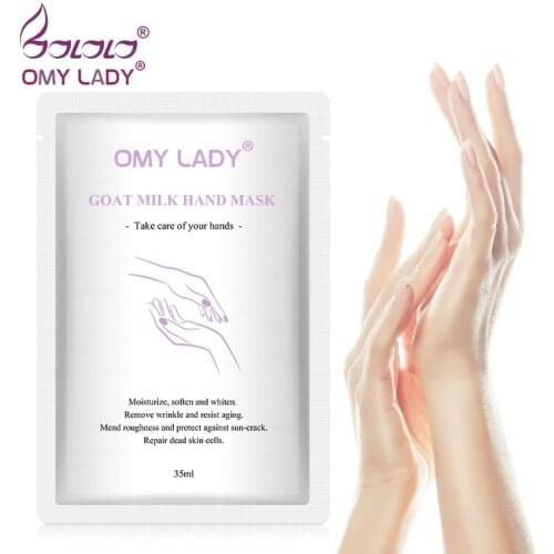 OMY LADY Goat Milk Hand Mask 35ml/Pair Moisturizing Nourish Foot Mask Repairing Exfoliating Smooth Skin Care Mask