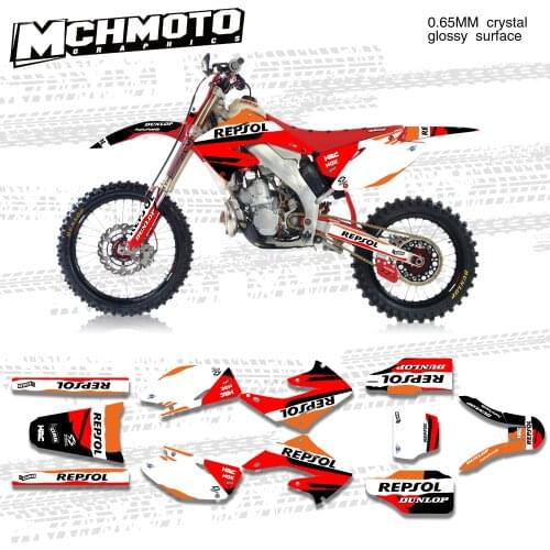 MCHMFG Fairing Sticker for Honda CR125 250 2002-2012 Motocross Graphics Decal Kit for Honda CR250 125 2002-2012 Custo