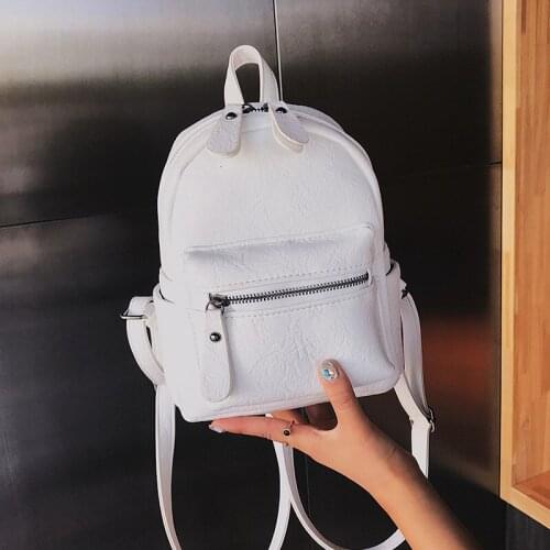 2021 New Women Backpack Quality Soft PU Leather Backpacks Travel Multi-Function Back-pack Mini Branded Girls College schoolbag