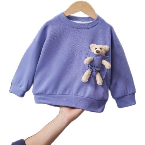 Toddler Baby Girl Clothes 2021 Autumn Cotton Nylon Spandex Sweatshirts Girls' Hoodies Kids Sweatshirts Children Casual Outfits