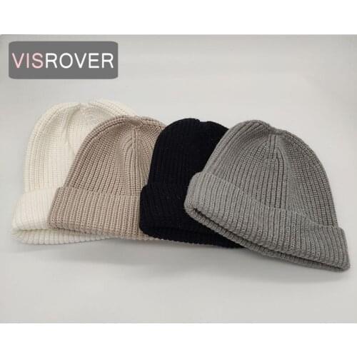 VISROVER 10 colors solid acrylic beanies winter hat for woman acrylic lurex hat woman Autumn Warm skullies gift Wholesales