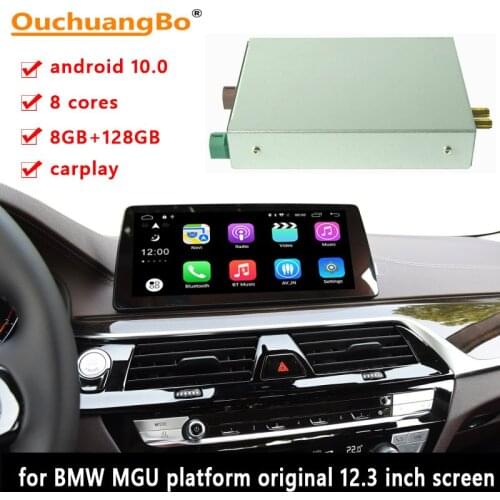 Ouchuangbo android 10 decode box for BMW EVO ID5 ID6 2016-2019 original car screen upgrade system with 8 core 4G 8GB 128GB