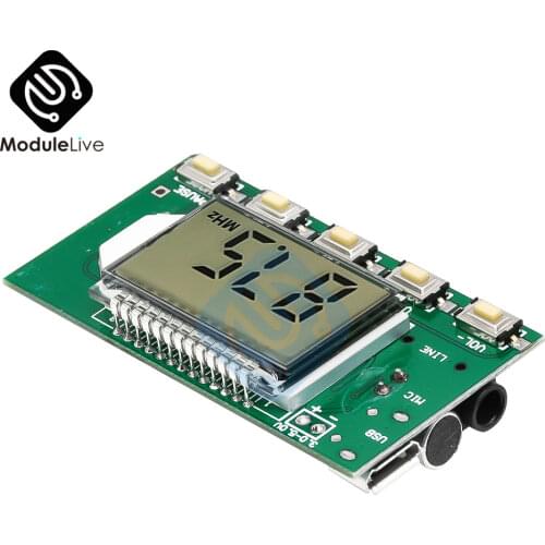 FM Transmitter Module Board Wireless Microphone Circuit Board Computer Audio Transmitting DC 3v 5V FM Module 87.0MHz-108.0MHz