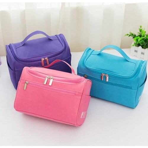 Portable Toiletry Bag with Handle Travel Organizer Bag Waterproof Makeup Pouch Unisex Cosmetic Bag