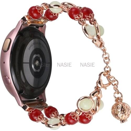 Correa Bands for Samsung Galaxy Watch 4 44/40mm Active 2 Strap Women Luminous Bracelet for Galaxy Watch 3 45mm 41mm 20mm 22mm