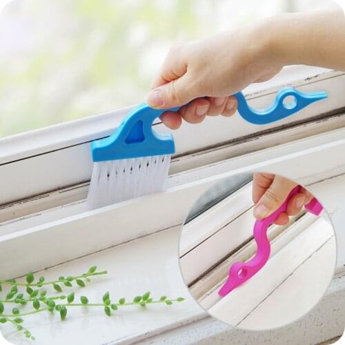 Swan Shape Window Groove Cleaning Brush Scraper Brush Sill Crevice Cleaner Household Cleaning Brushes Wheel Kitchen accessories
