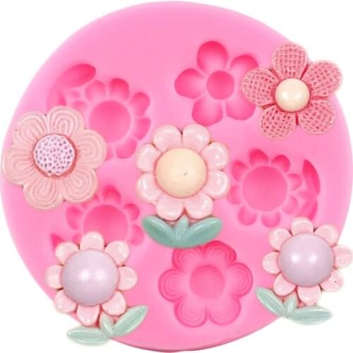 Sunflower Silicone Molds Flower Fondant Cake Decorating Tools Cupcake Topper Chocolate Candy Resin Molds Kitchen Baking Moulds