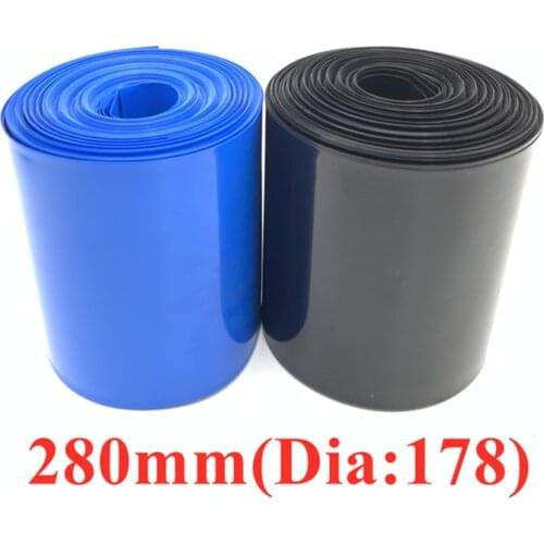 Width 285mm PVC Heat Shrink Tube Dia 178mm Lithium Battery 18650 Pack Insulated Film Wrap Protection Case Pack Wire Cable Sleeve