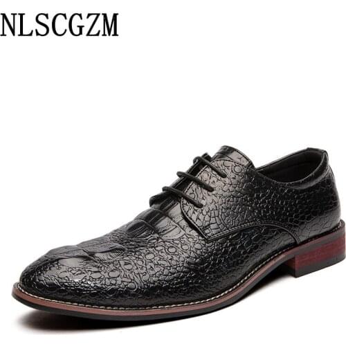Formal Crocodile Shoes Men Office 2021 Oxford Shoes for Men Coiffeur Business Suit Mens Wedding Dress Shoes Italian Zapatillas