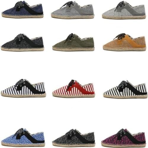 Straw Hemp Rope Shoes Men Flat Canvas Shoes 2021 High Quality Shoes Men Hand-woven Loafers Multi-color Diverse Zapatos De Hombre