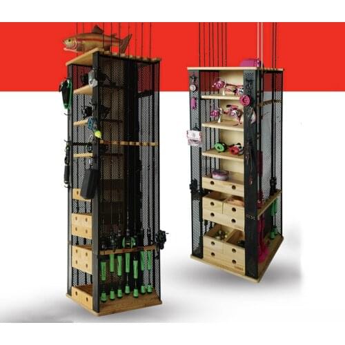 360 Degree Rotatable Fishing Rods Display Rack Sea Fishing Reel Lure Accessories Storage Holder Fishing Pole Stand Organizer