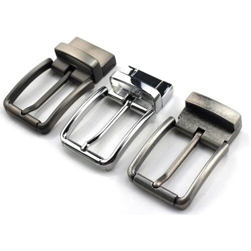 1pcs 35mm Metal Brushed Men Belt Buckle Matte brown Clip Buckle Rotatable Bottom Single Pin Half Buckle Leather Craft Belt Strap