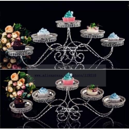 1PCS European creative five-layer snack rack paper cup cake plate silver plated multi-layer dessert rack West Point frame
