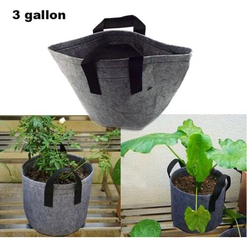 3 Gallon 25x22cm Plant Grow Bag With Handle Potato Strawberry Planting Container Bag DIY Garden Nursery Pots Indoor Outdoor