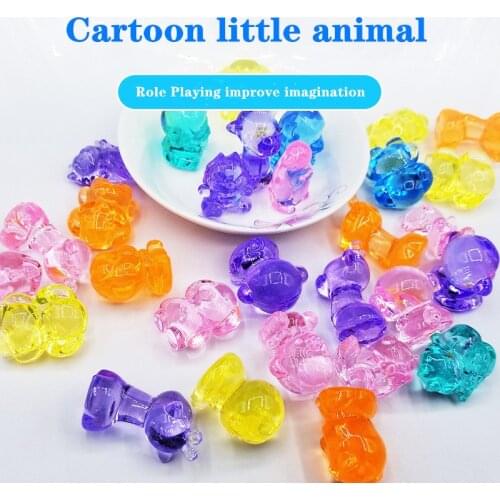 Acrylic beads imitation crystal cartoon small animals childrens party DIY decoration kindergarten students small toys ornaments