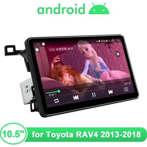 Android 10.0 Head Unit Car Radio Stereo 1280*720 IPS10.5 Inch GPS Naviagtion/Steering Wheel/Fast Boot For Toyota RAV4 2013-2018