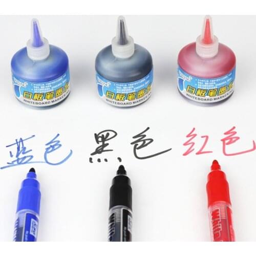 1 Bottle 50ml Refill Ink for Refilling Inks Whiteboard Marker Pen Black Red Blue 3 Colors School Office Supplies