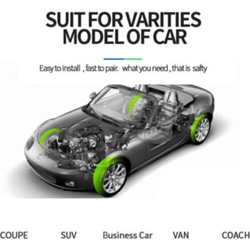 T1 TPMS Solar Car Tire Pressure Monitoring System Gauge + 4 Internal Sensor