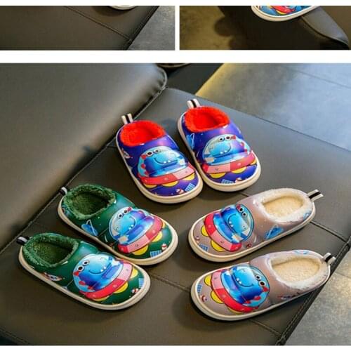 Baby Winter Slippers Children Boys Girls Cute Cartoon Slipper Kids Indoor Fur Warm Shoes Toddler Home Floor Shoes For Men Woman