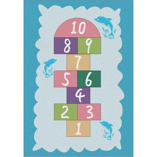 Childrens crawling mat game high quality childrens carpet alphanumeric animal game learning baby childrens game round carpet