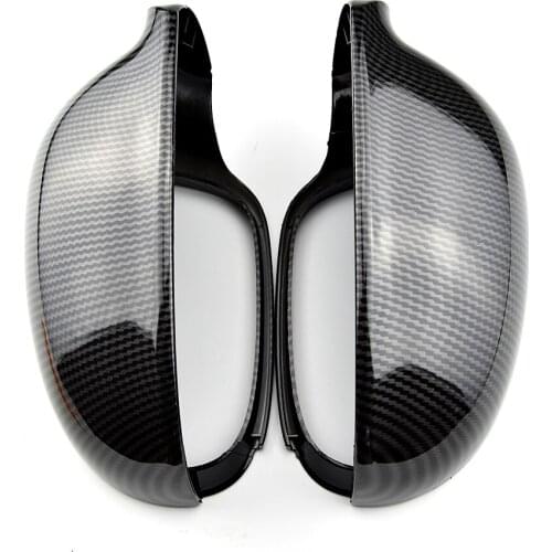 For VW Golf MK5 GTI Jetta 5 Carbon Fiber Passat B6 B5.5 Side Mirror Cover 2-piece Sharan Golf Plus Variant EO