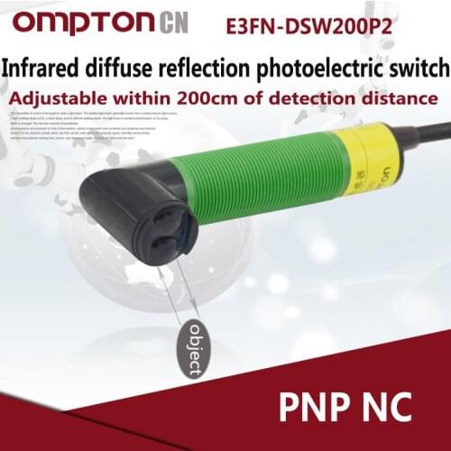 E3FN-DS200P2 PNP NC Infrared diffuse reflection photoelectric switch Standard test object 50mm*50mm white matte paper