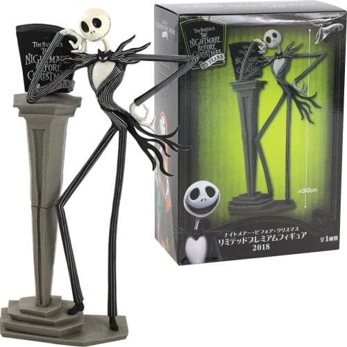 30cm Movie The Nightmare Before Christmas 25th Anniversary Jack Skellington Collectible PVC Action Figure Model Toy Gift