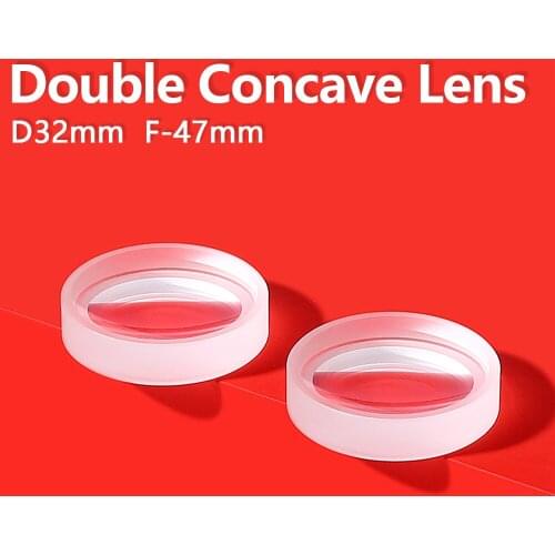 Double concave lens D32mm F-47mm 5 pcs antireflection coating galss Optical lens Cat eye Telescope Microscope Customizable