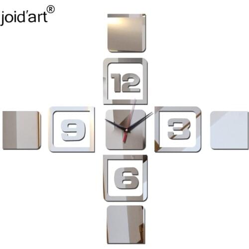 Hot Sale New Wall Stickers Clock Clocks Horloge Watch Living Room Home Decoration Diy 3d Acrylic Mirror Quartz Modern